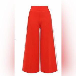 Veronica Beard Bold Red Wide-Leg Pants